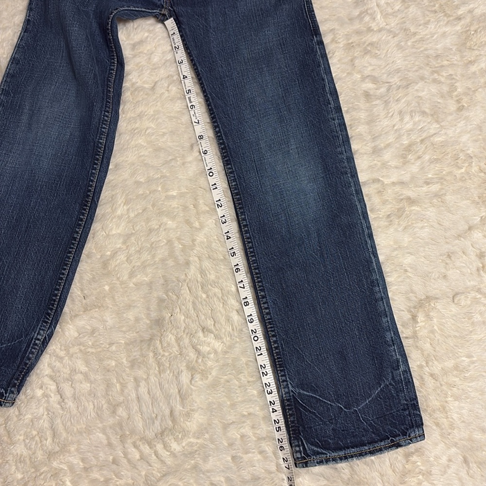American Eagle Outfitters Men's Dark Wash Straight Jeans - Picture 4 of 7